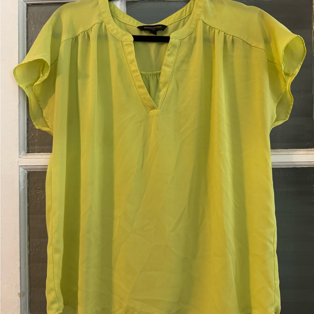 Banana Republic Lime Green Blouse